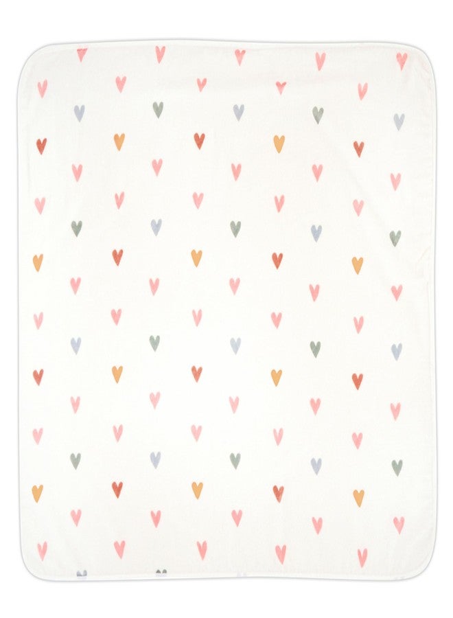 ستيفان بيبي منشفة ستيفان للأطفال بغطاء رأس - قماش تيري قطني مخملي ناعم ومرح 100%، مربعة الشكل 29 بوصة، بنقشة قلوب - Image 2